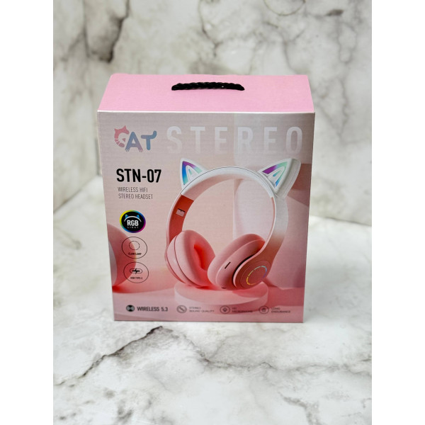 Беспроводные Hi-Fi наушники с кошачьими ушками и RGB-подсветкой STN-07