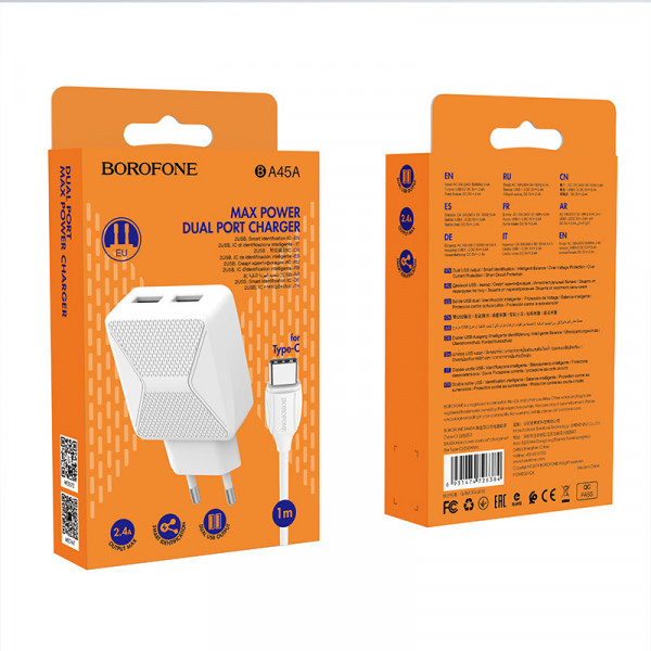 СЗУ BOROFONE BA45A 2USB Type-C