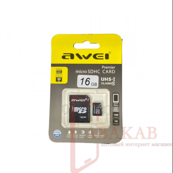 Карта Памяти MICRO SDHS AWEI 16G
