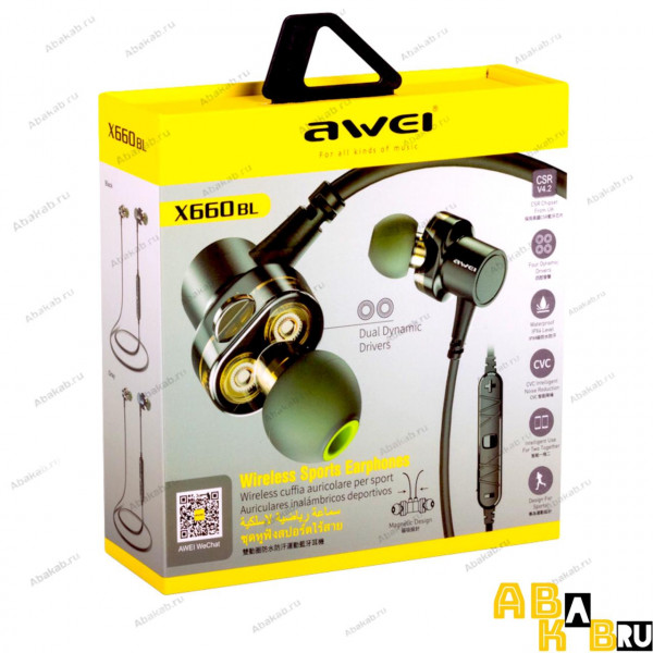 Беспроводные Bluetooth наушники Awei X660BL