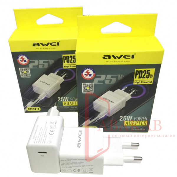 Сетевое зарядное устройство AWEI PD25W