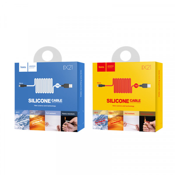 Кабель USB HOCO X21 Silicone Micro